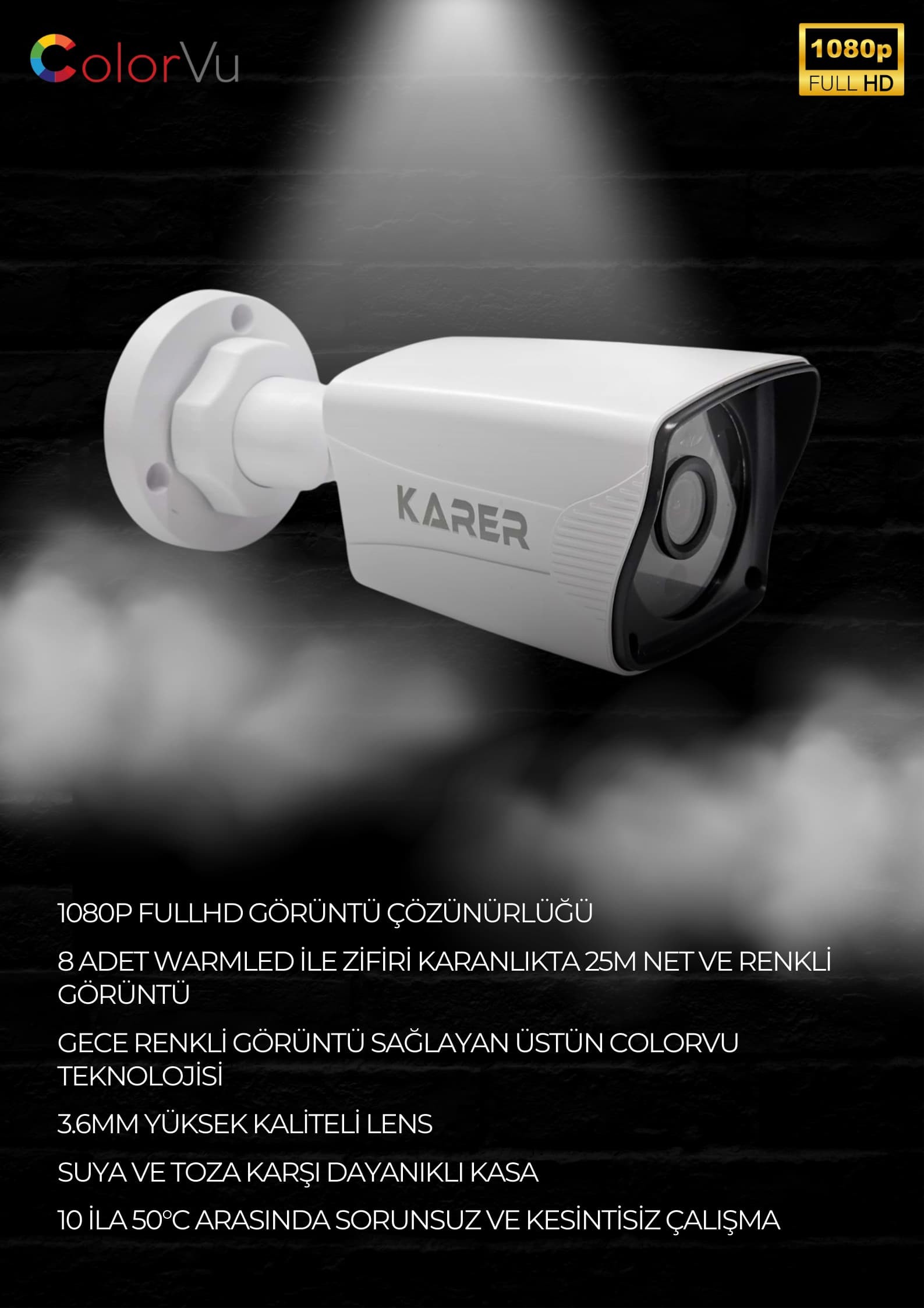 HER ŞEY DAHİL MONİTÖRLÜ HAZIR SET - 5MP SONY LENS, 1080P ÇÖZÜNÜRLÜK GECE RENKLİ GÖRÜŞ, YÜZ TANIMA, HAREKET ALGILAMA