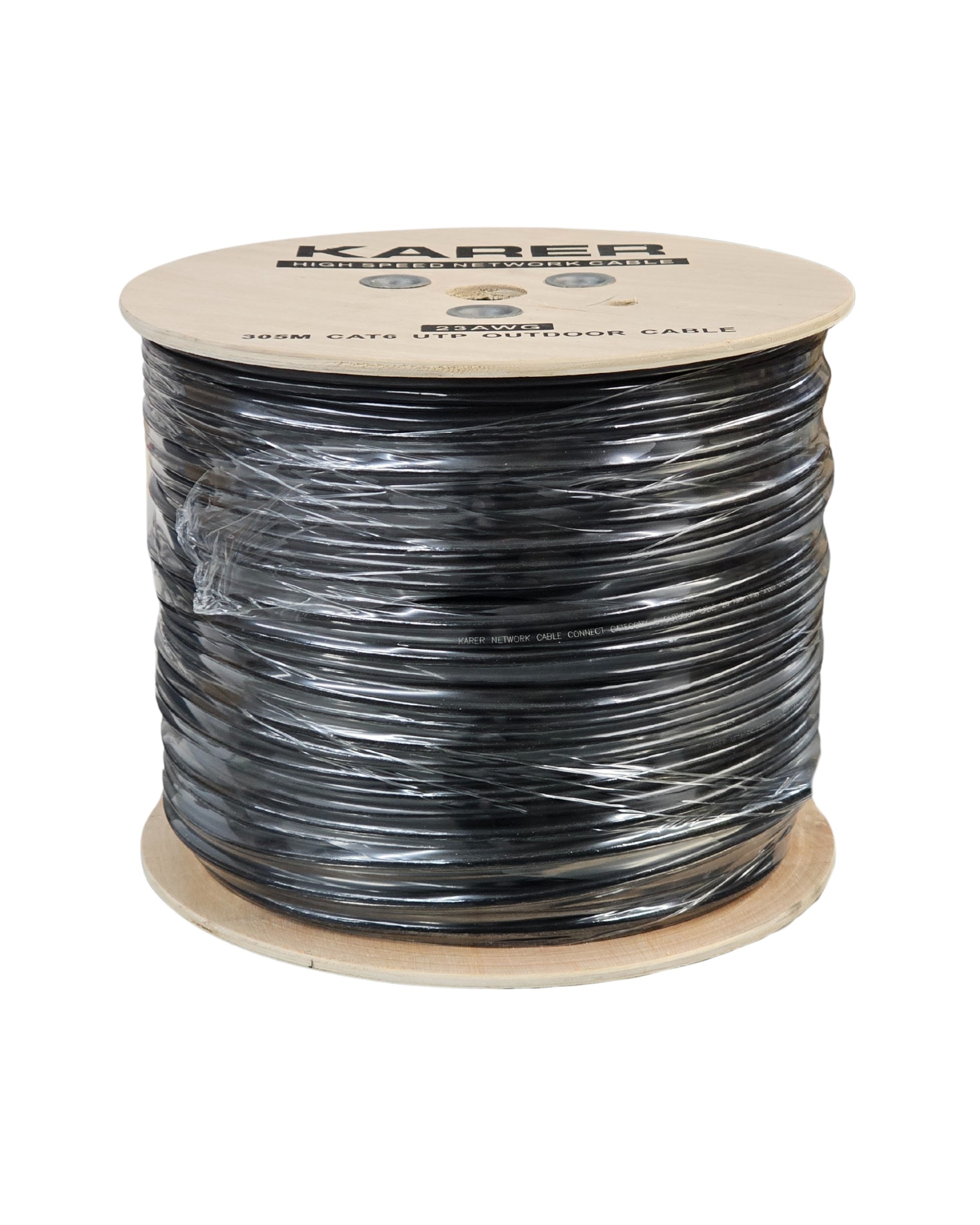 Karer 305 Metre CAT6 Outdoor Kablo – 23AWG UTP, Dış Ortam, Yüksek Hız ve Dayanıklılık