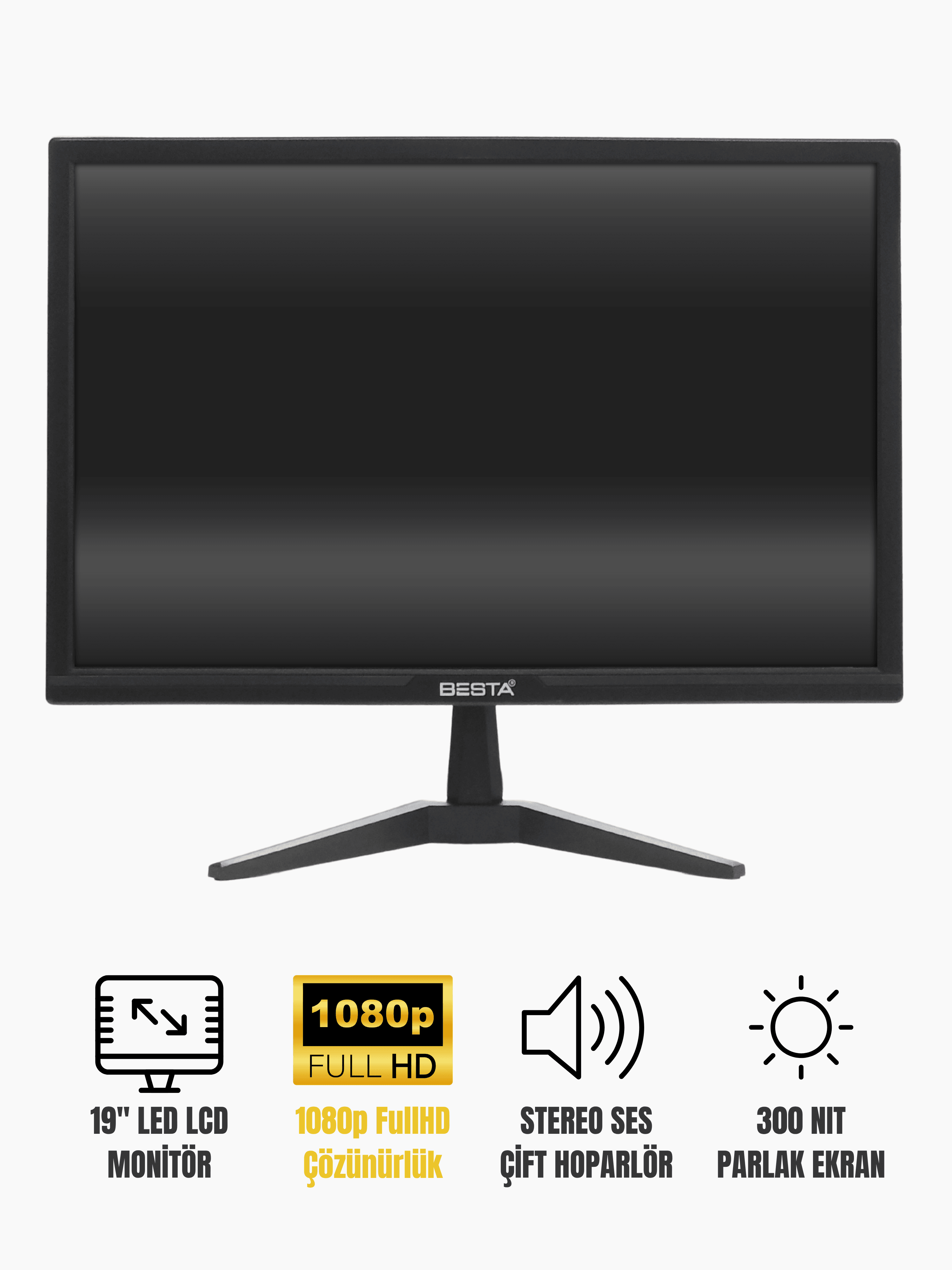 Karer 4'lü Monitörlü Güvenlik Kamerası Seti – ExitCam 1080p FullHD + 1TB HDD + 19'' Besta LED LCD Monitör Dahil