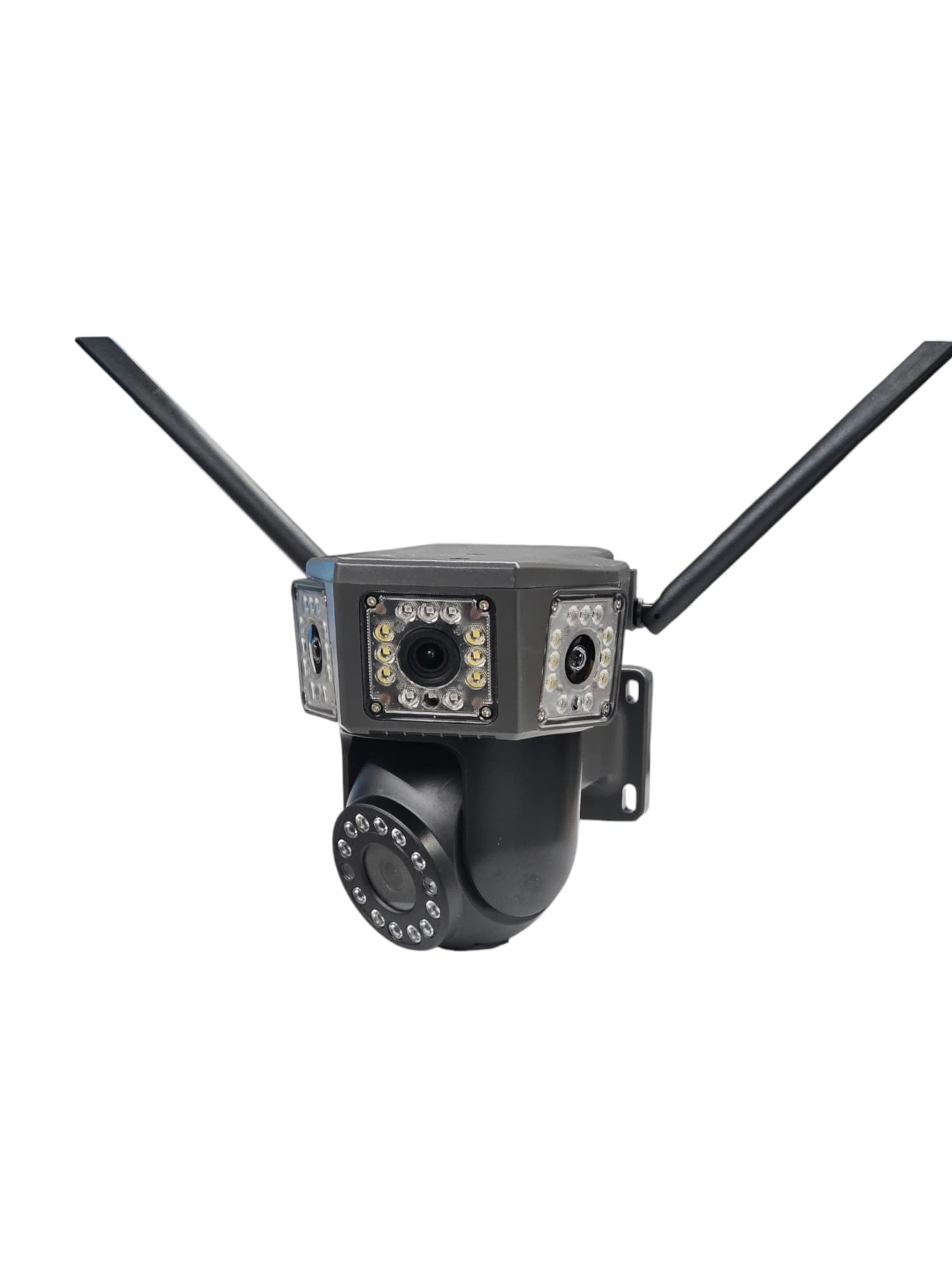 O-KAM 3+3MP Projektörlü Dual Lens WiFi Kamera Siyah Kasa Sirenli 355° Gece Renkli SD