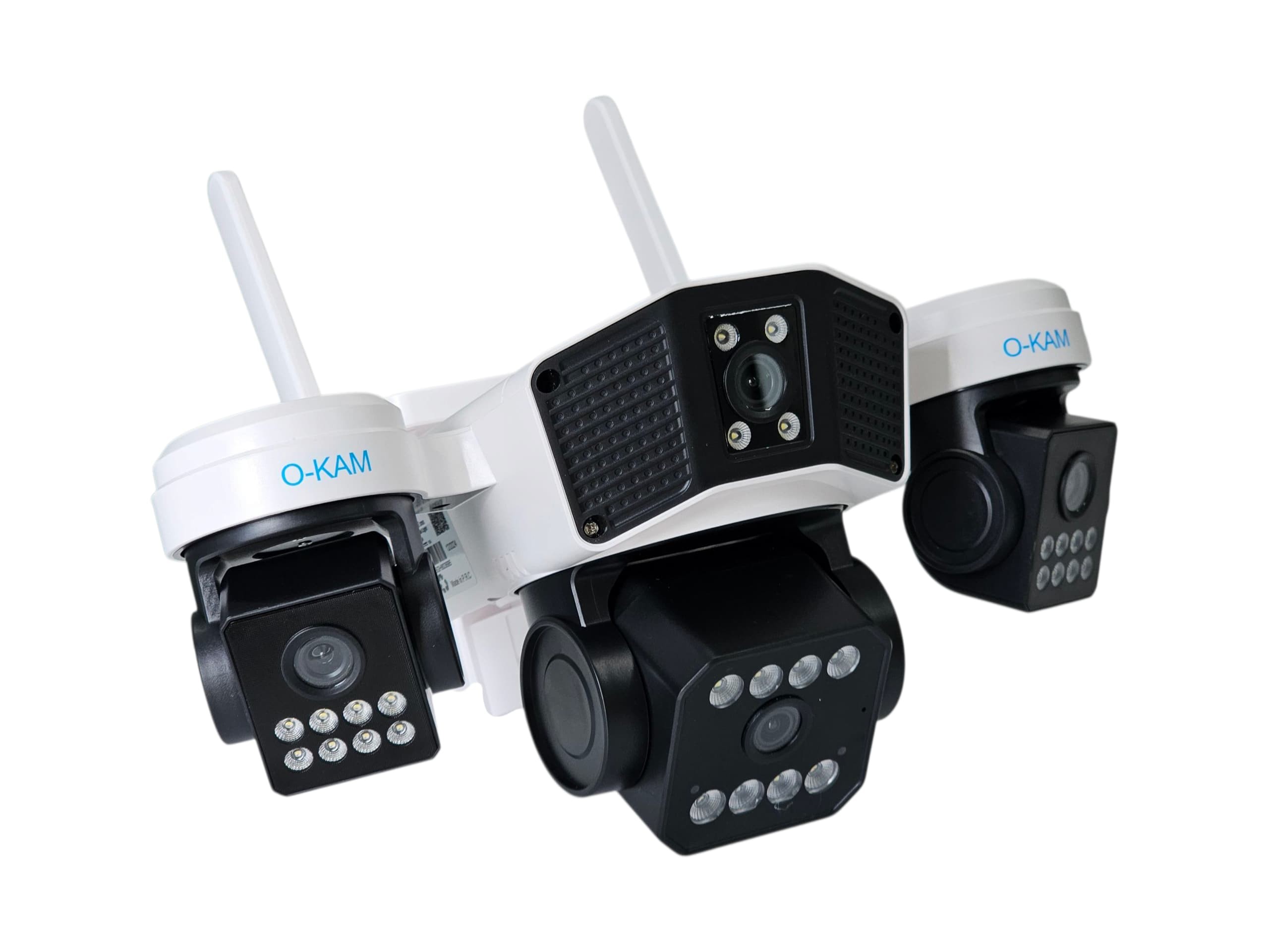 O-KAM 3+3MP Projektörlü Dual Lens WiFi Kamera Sirenli Gece Renkli 355° Çift Ses SD