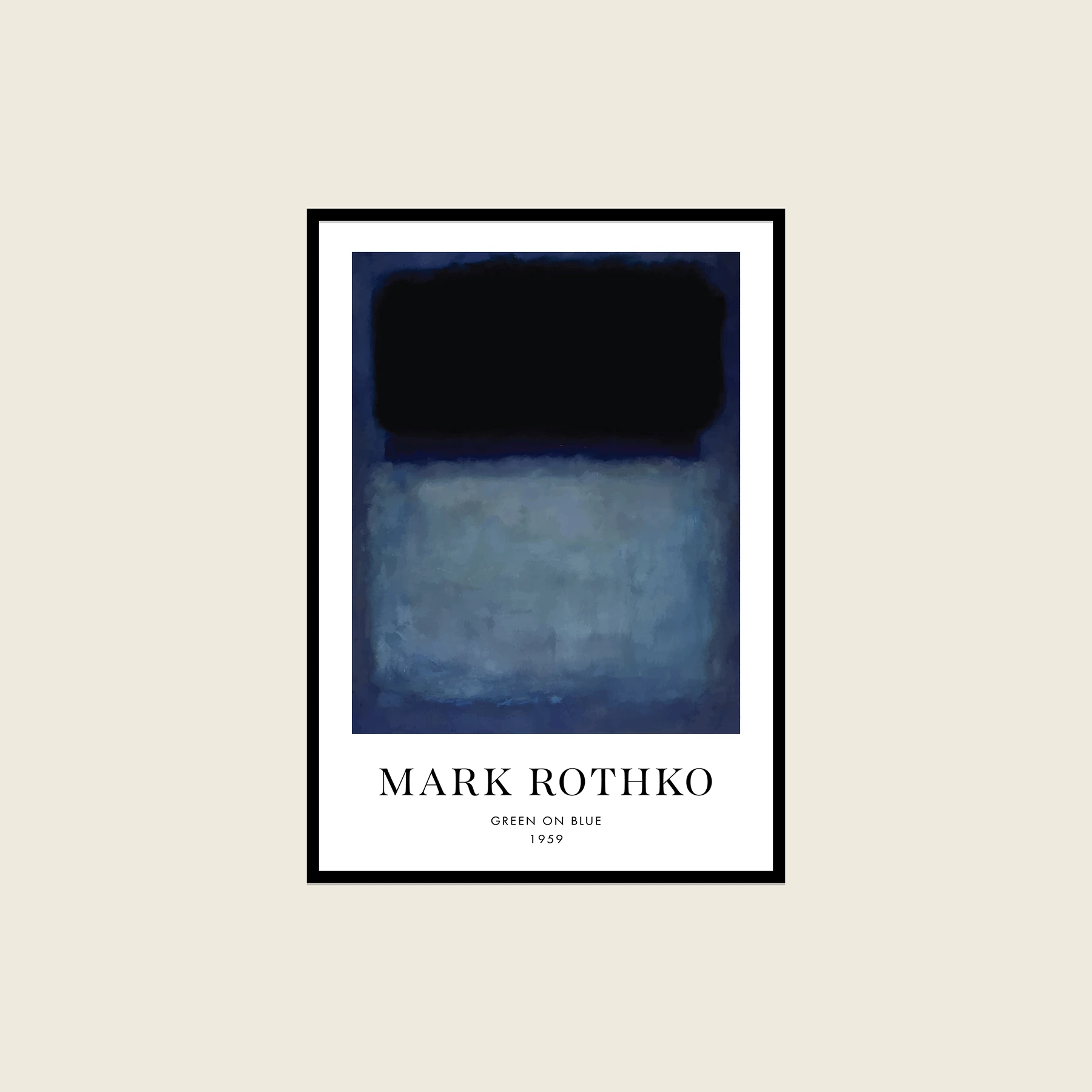 Rothko Blue Çerçeveli Tablo