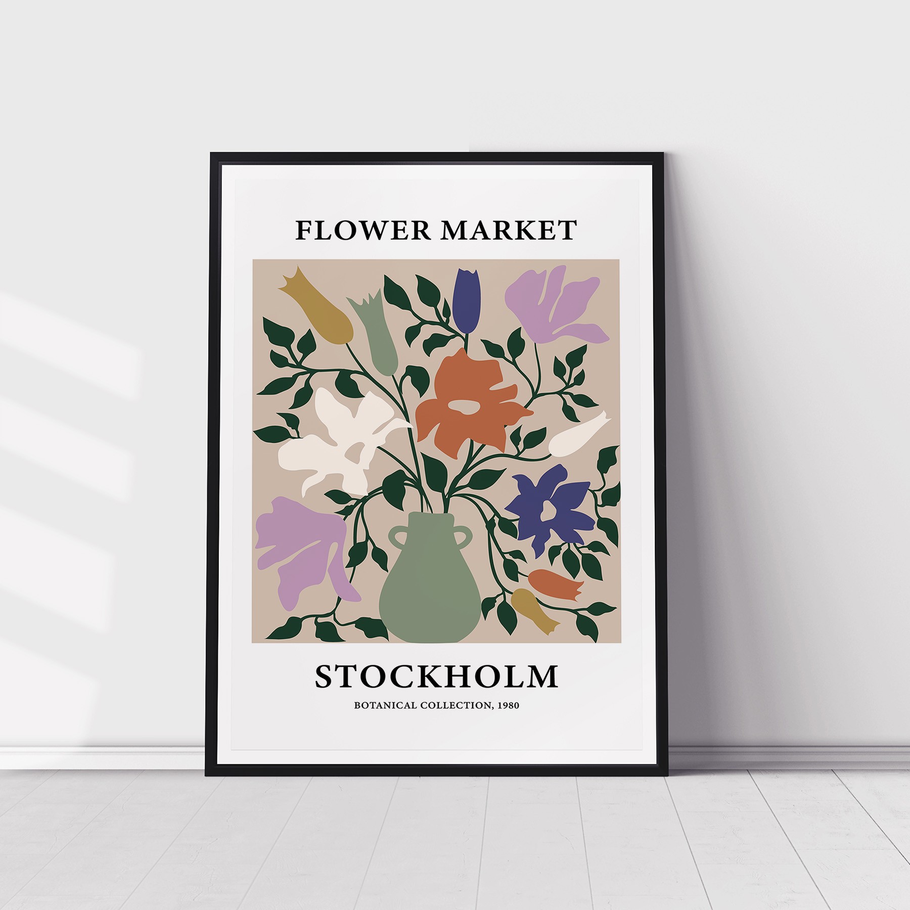 Flower Market Stockholm Çerçeveli Tablo