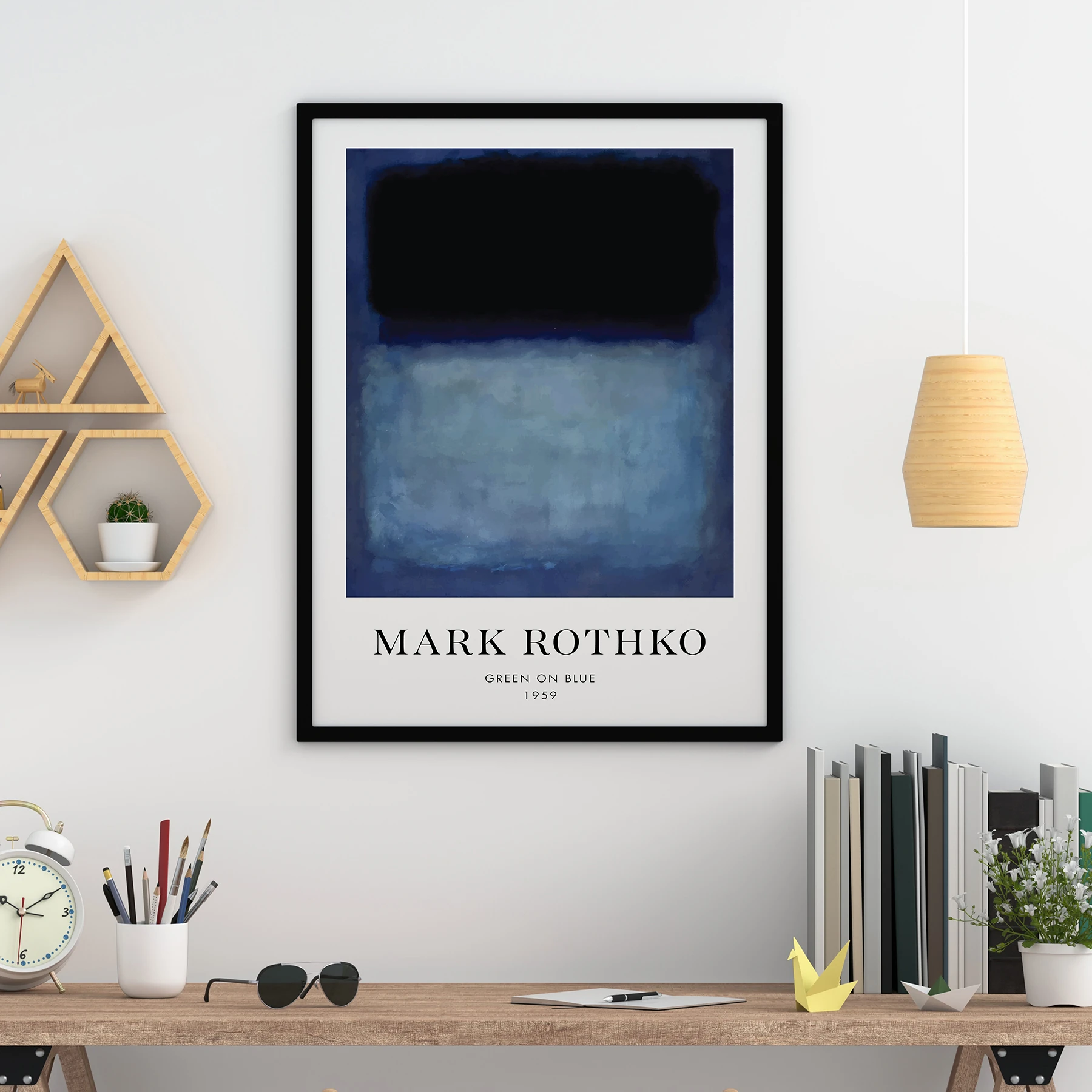 Rothko Blue Çerçeveli Tablo