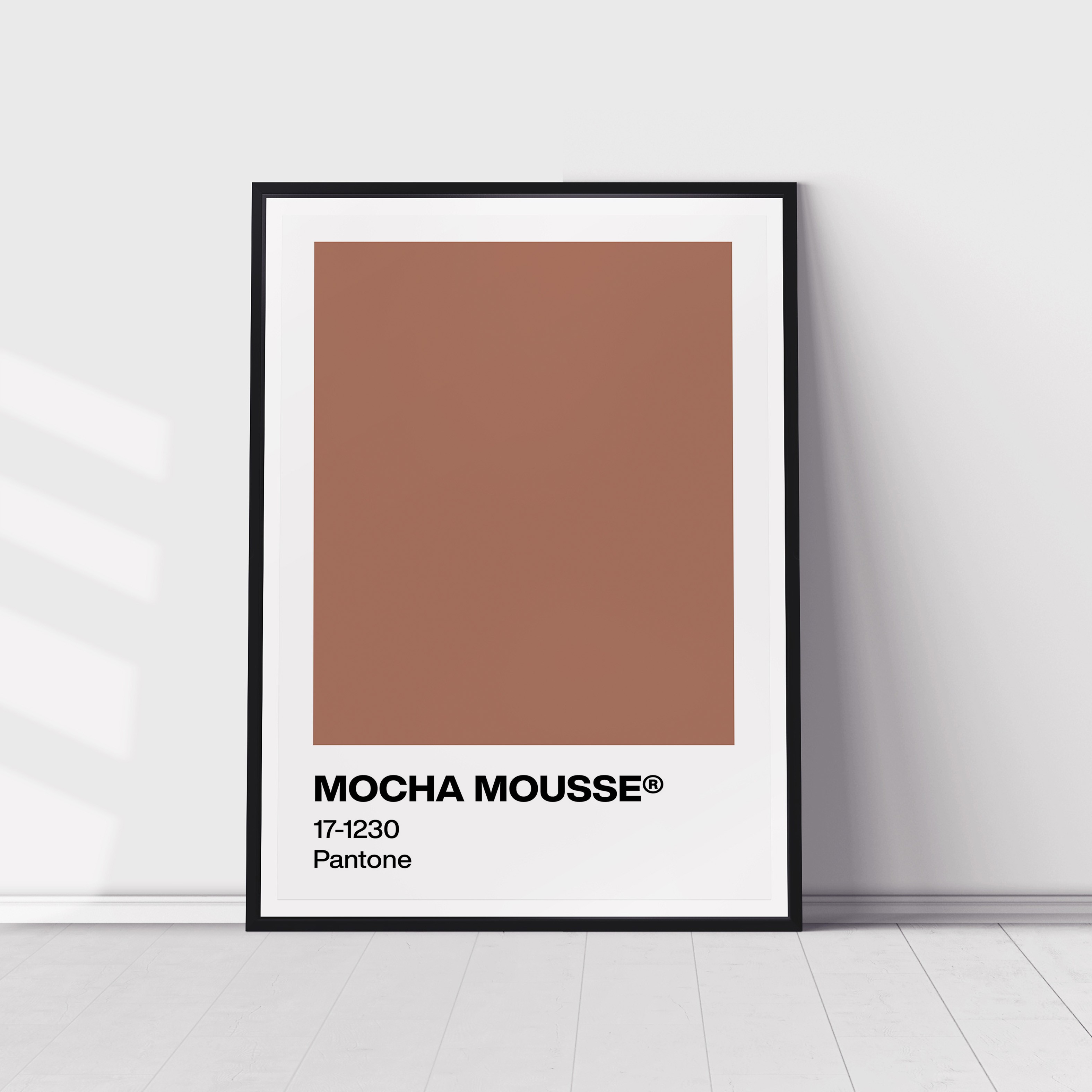 Pantone Mocha Mousse Çerçeveli Tablo