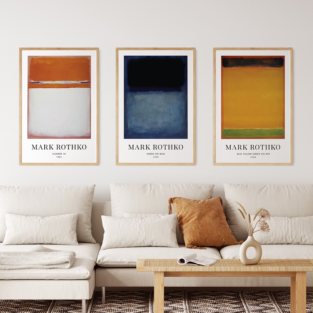 Rothko Yellow Çerçeveli Tablo