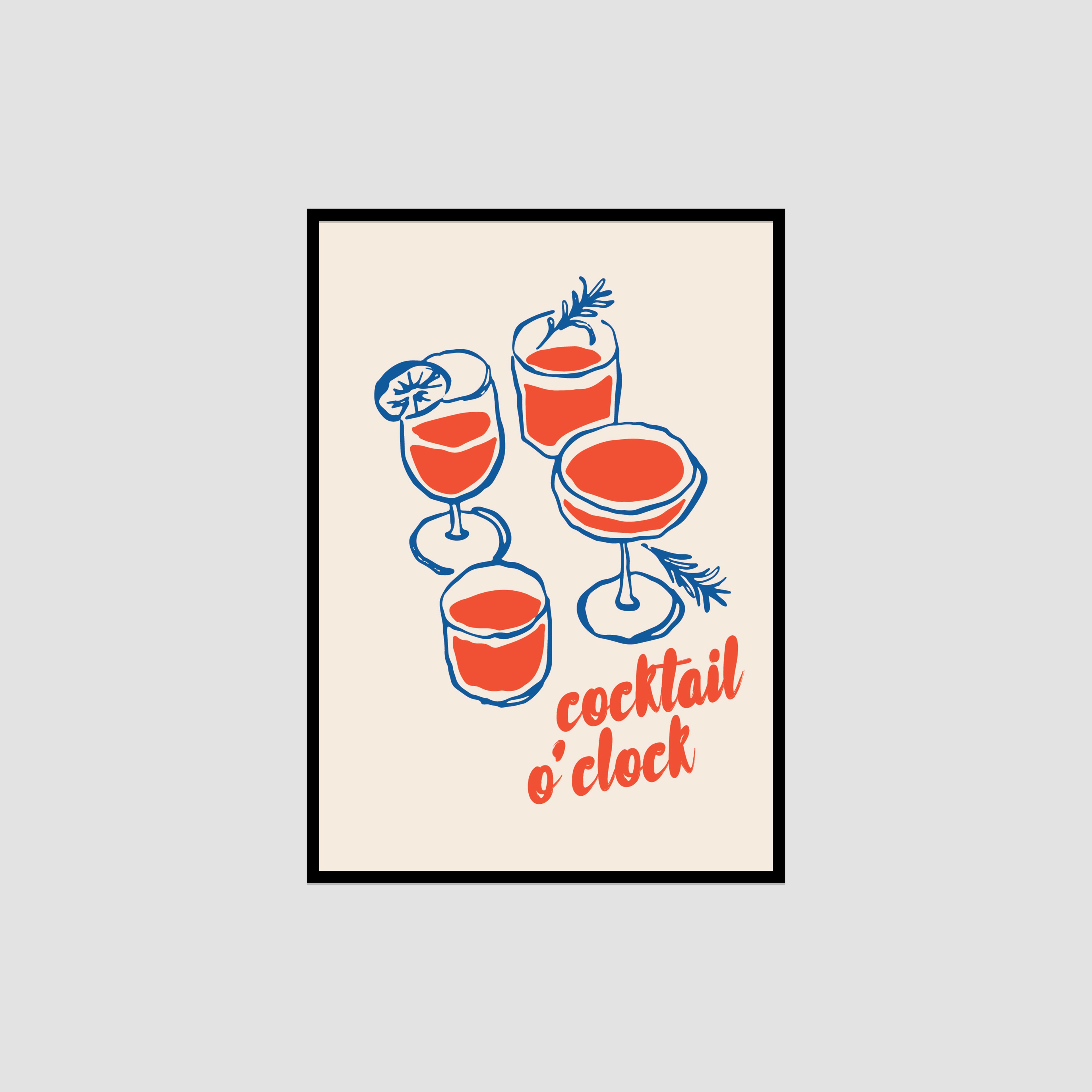 Cocktail Çerçeveli Tablo