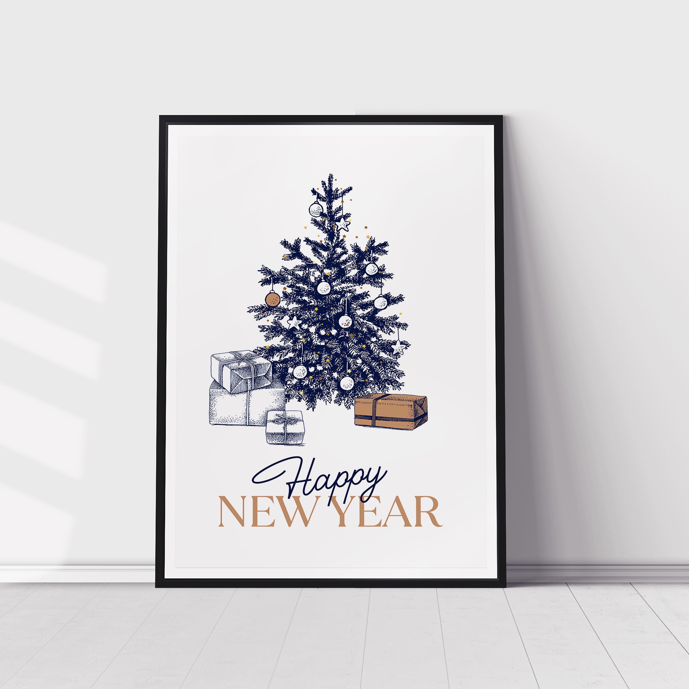 Happy New Year Çerçeveli Tablo