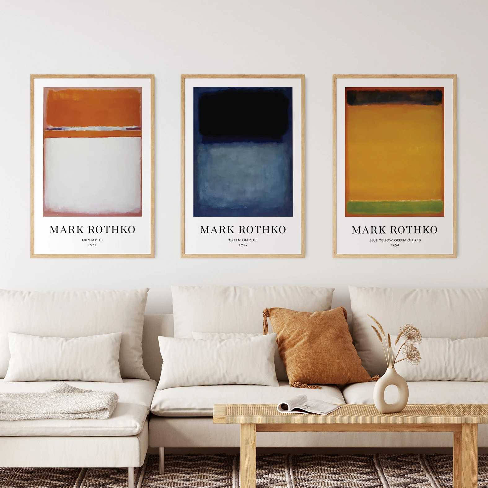 Rothko Orange Çerçeveli Tablo