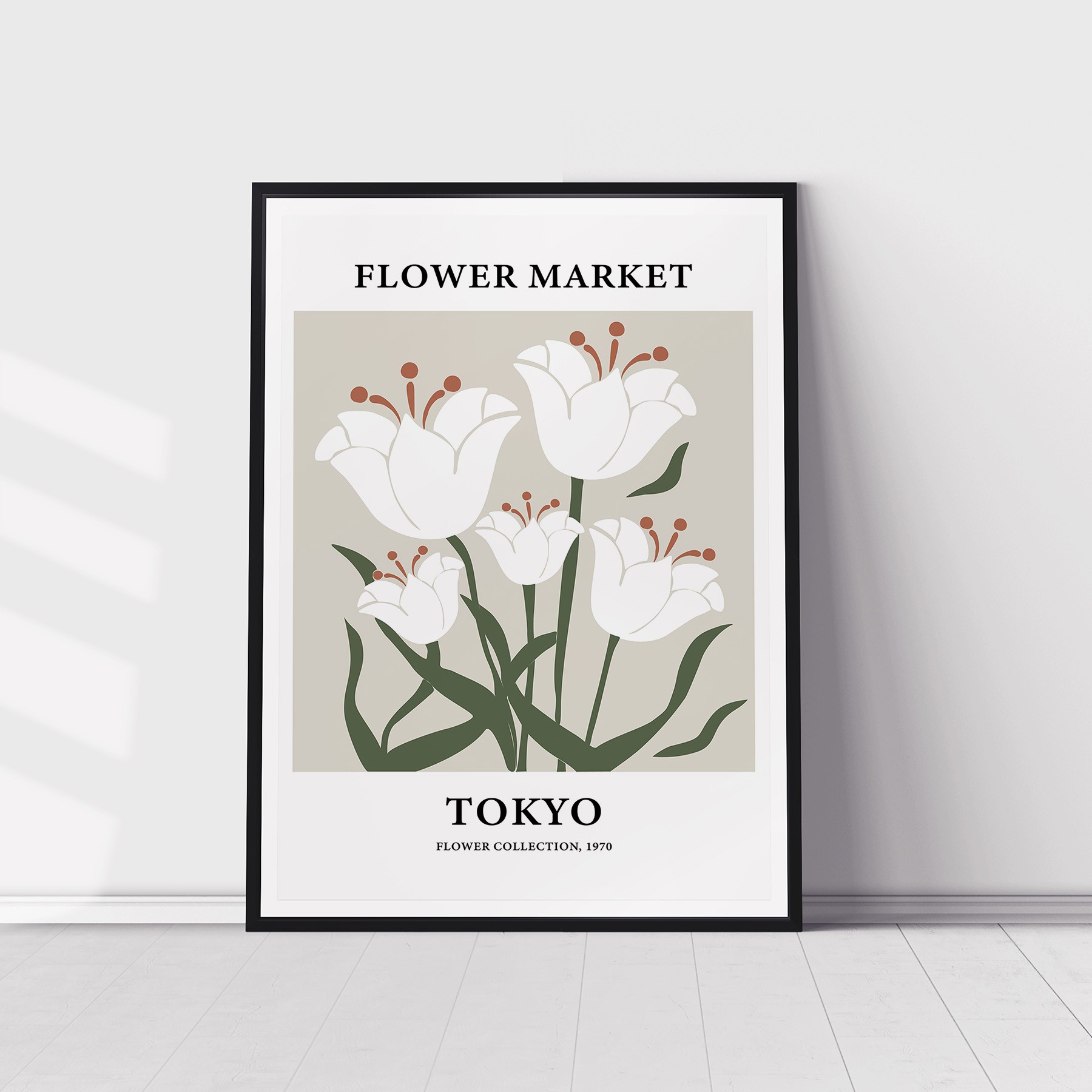 Flower Market Tokyo Çerçeveli Tablo