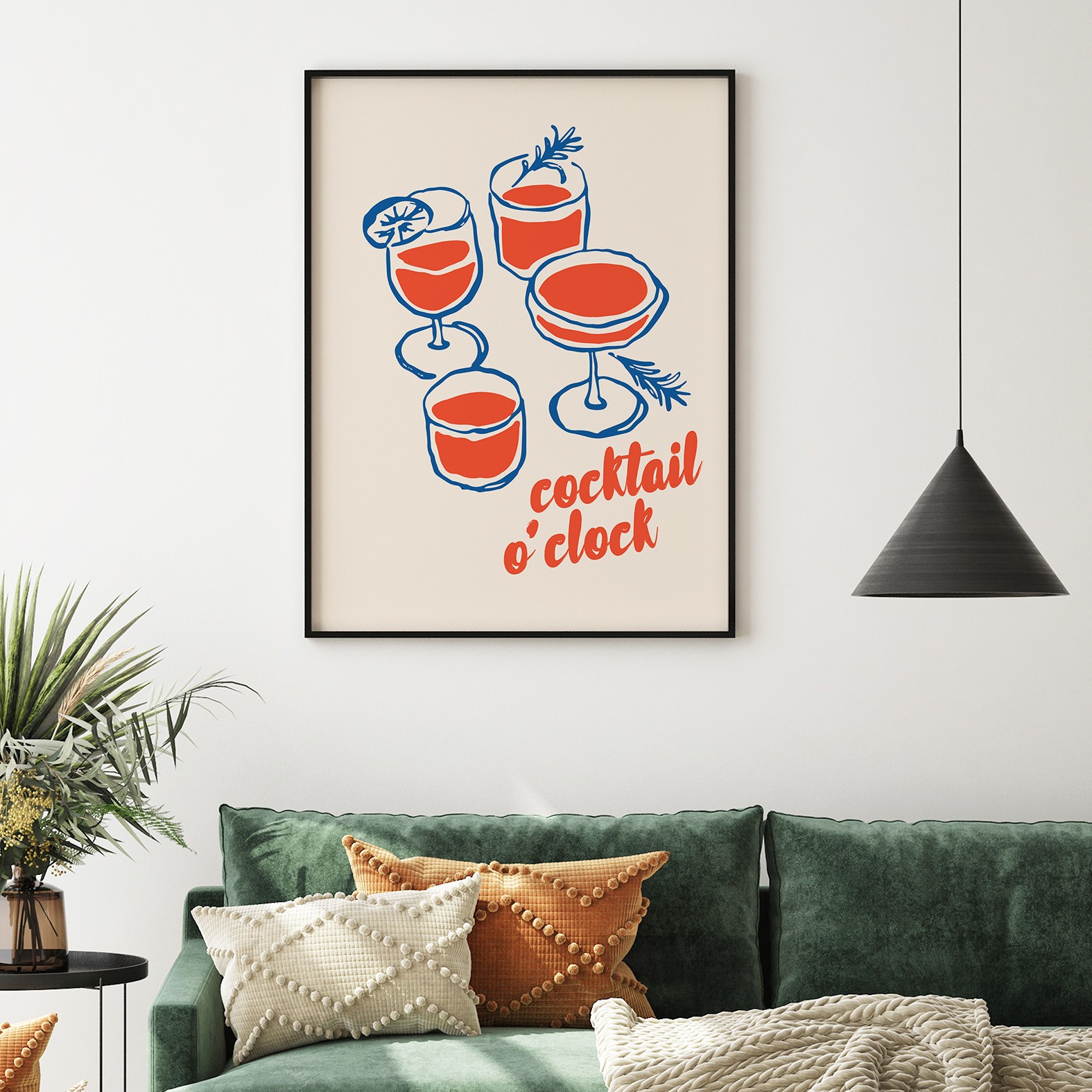 Cocktail Çerçeveli Tablo