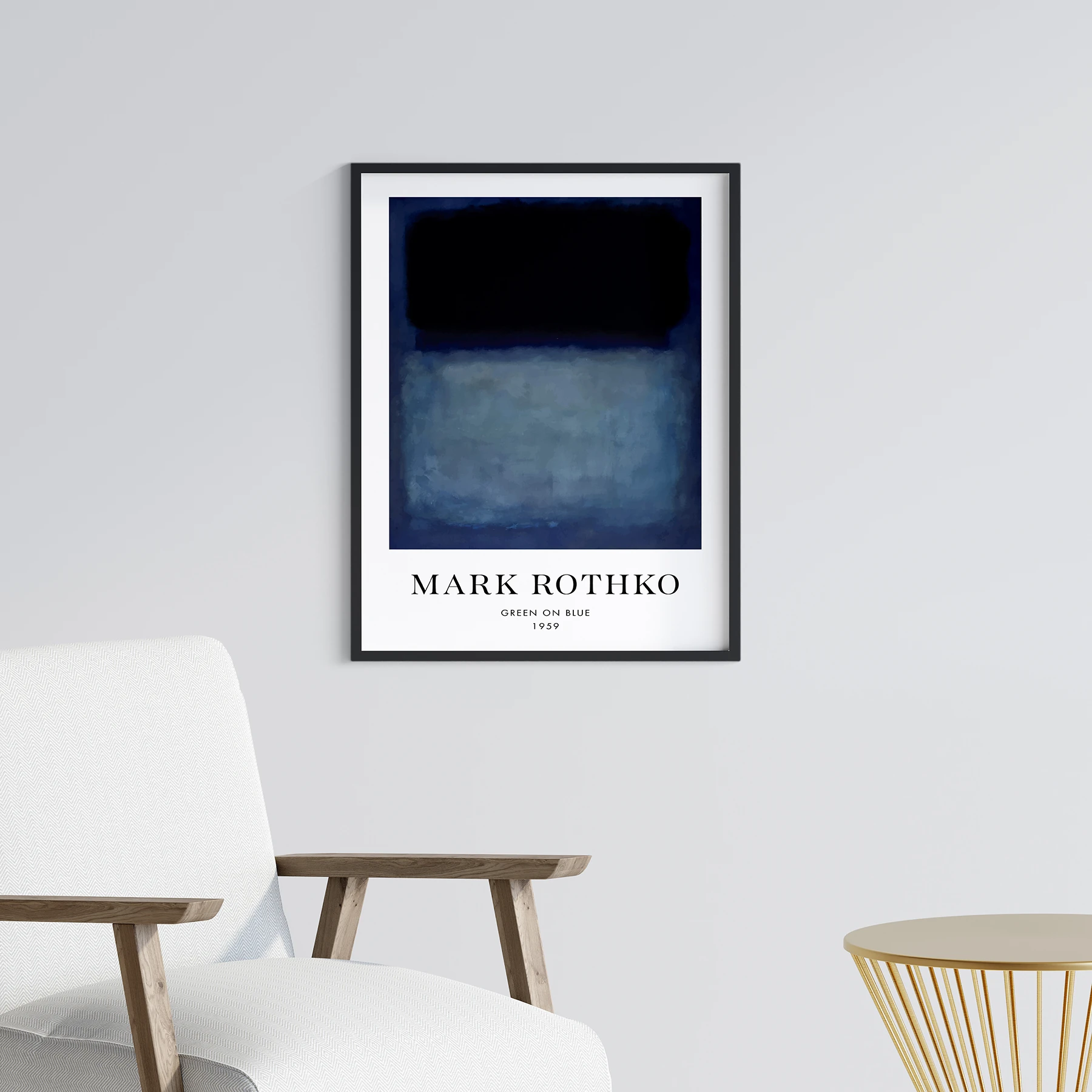 Rothko Blue Çerçeveli Tablo