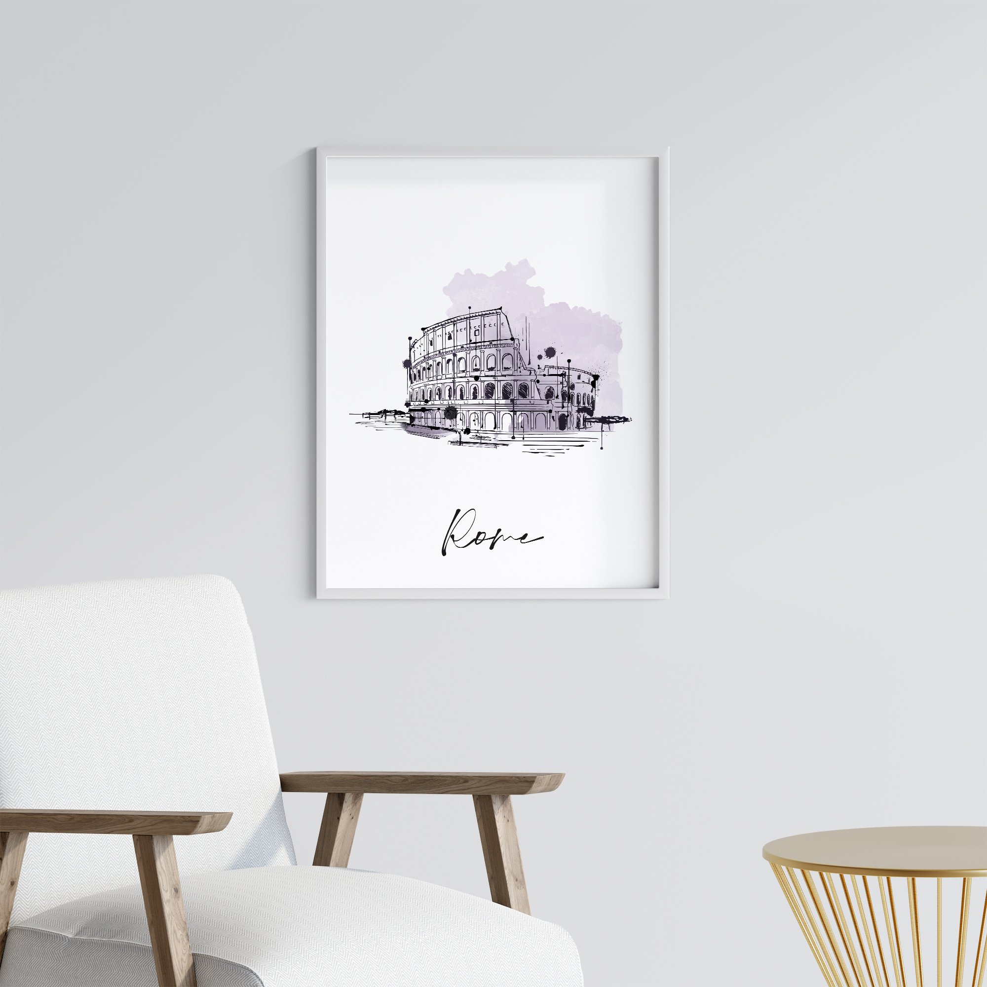 Roma Çerçevesiz Poster