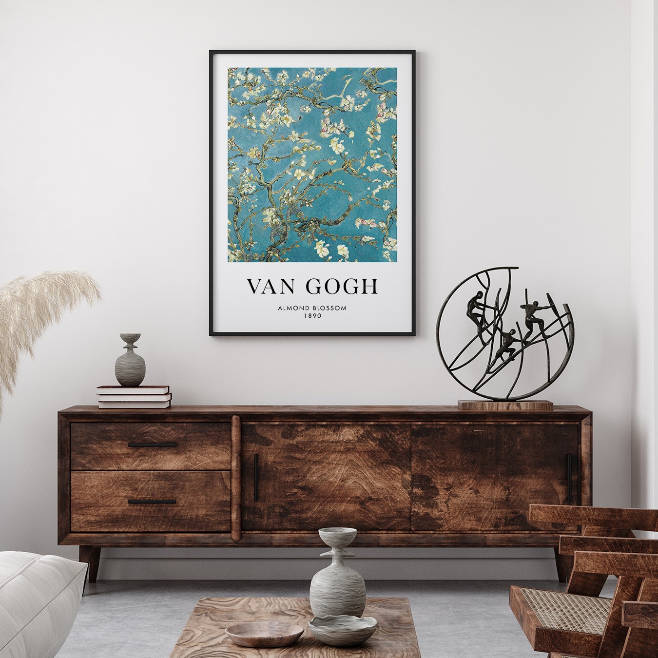 Van Gogh Almond Çerçeveli Tablo