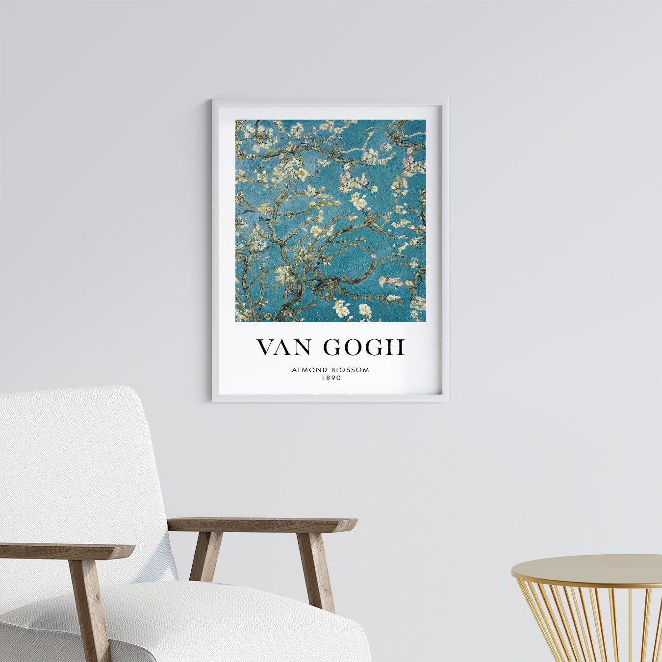 Van Gogh Almond Çerçeveli Tablo