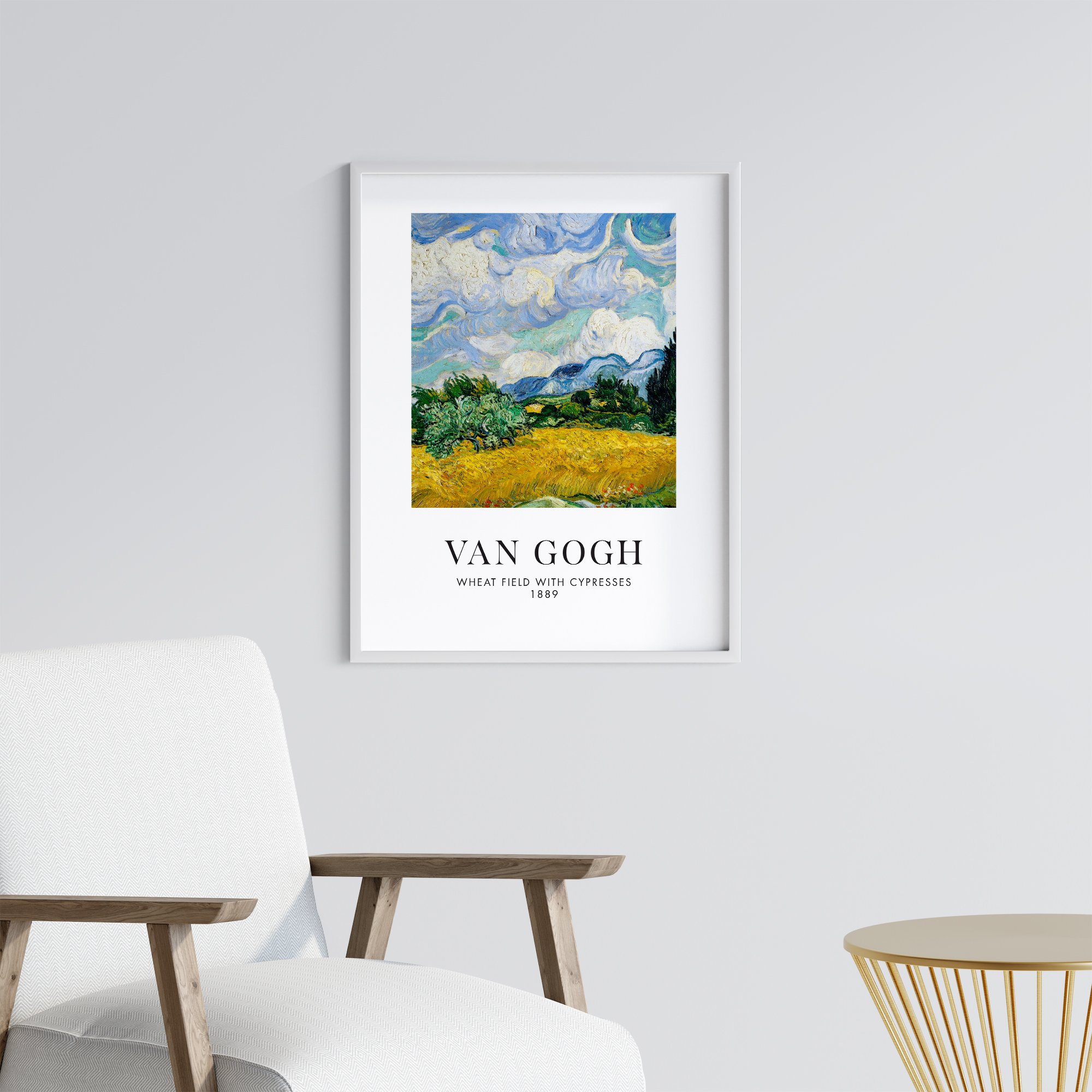 Van Gogh Wheat Çerçevesiz Poster