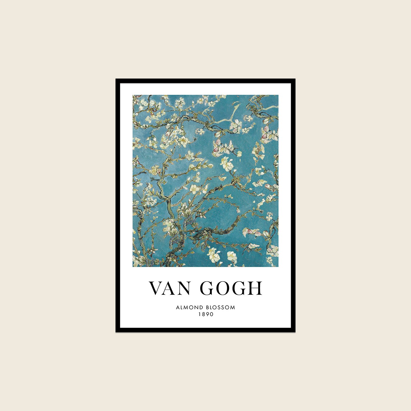 Van Gogh Almond Çerçeveli Tablo