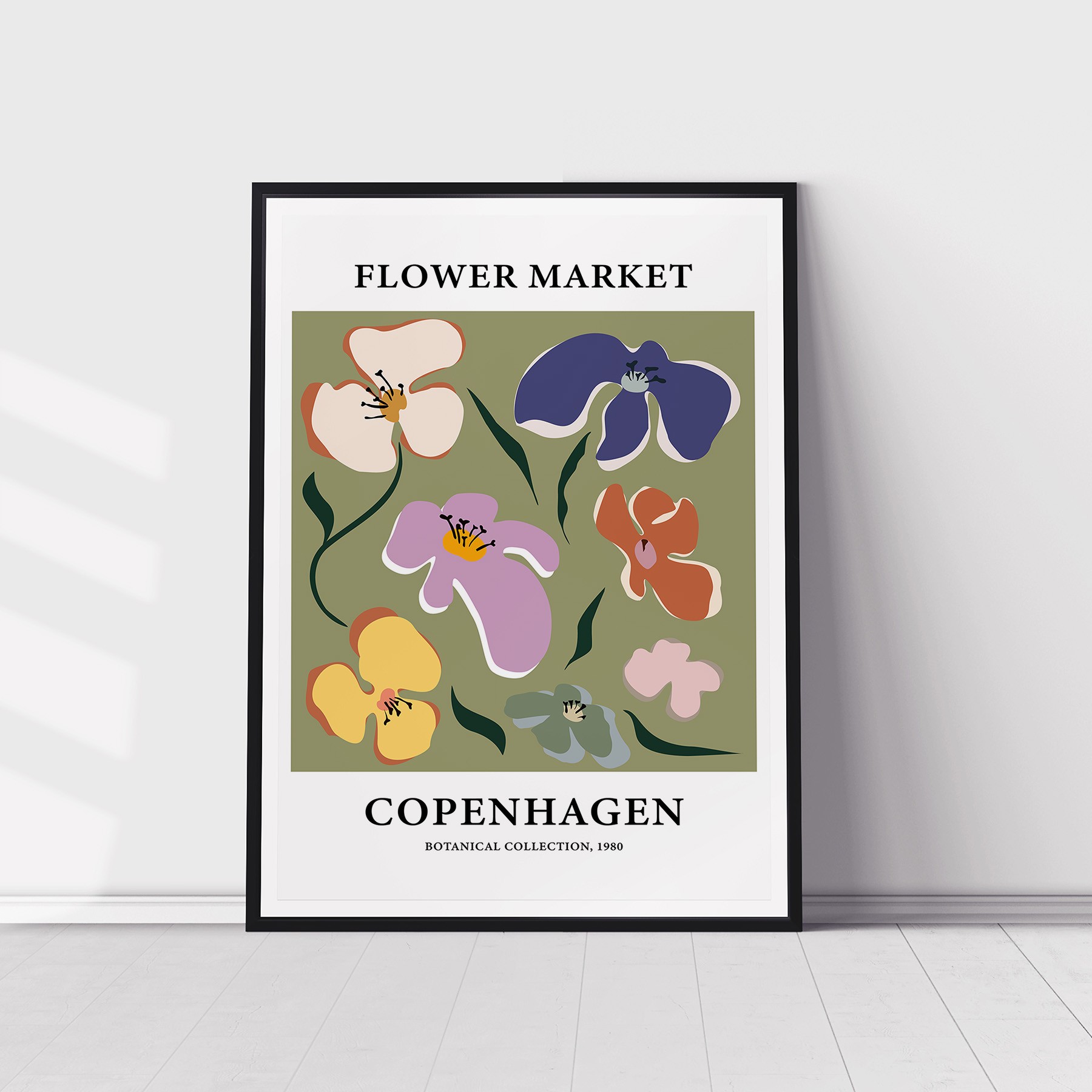 Flower Market Copenhagen Çerçeveli Tablo