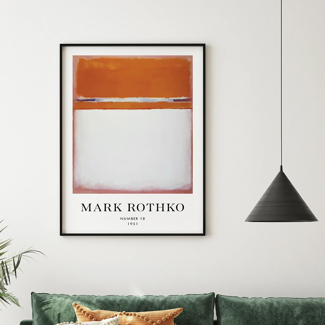 Rothko Orange Çerçeveli Tablo