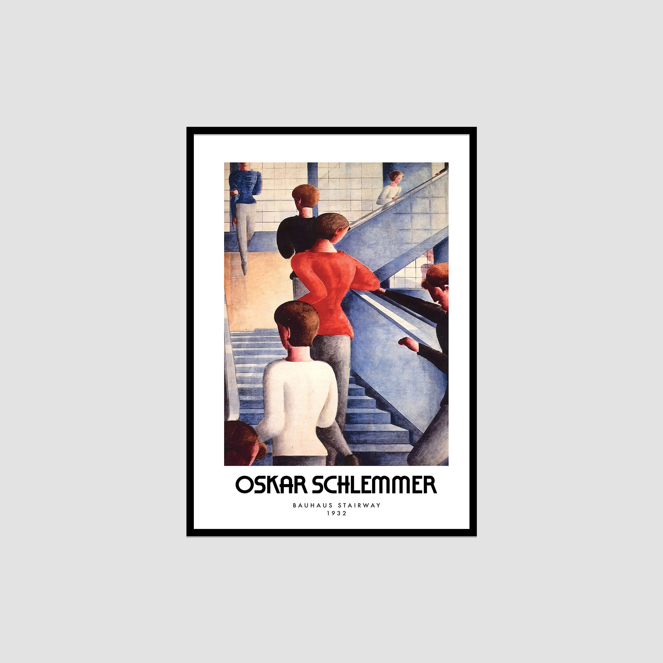 Oskar Schlemmer Bauhaus Çerçeveli Tablo