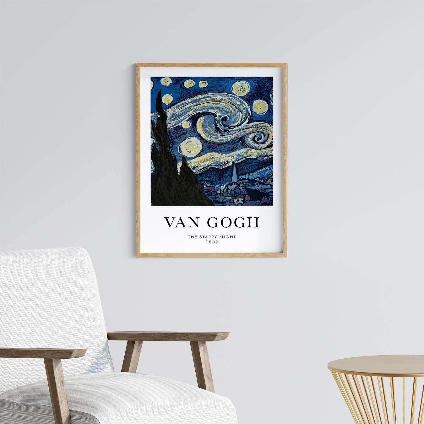Van Gogh Starry Çerçeveli Tablo