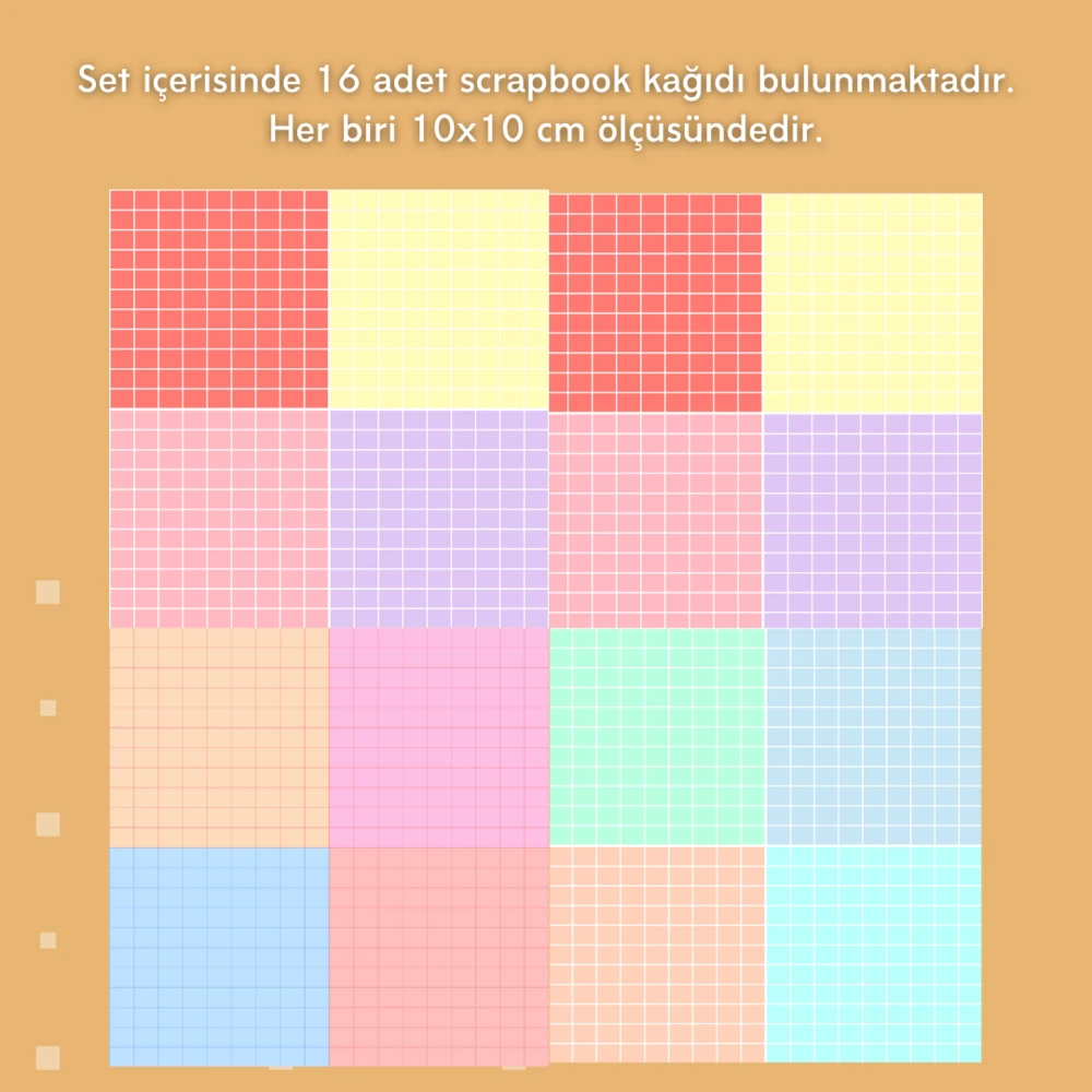 Kare Scrapbook Kağıtları