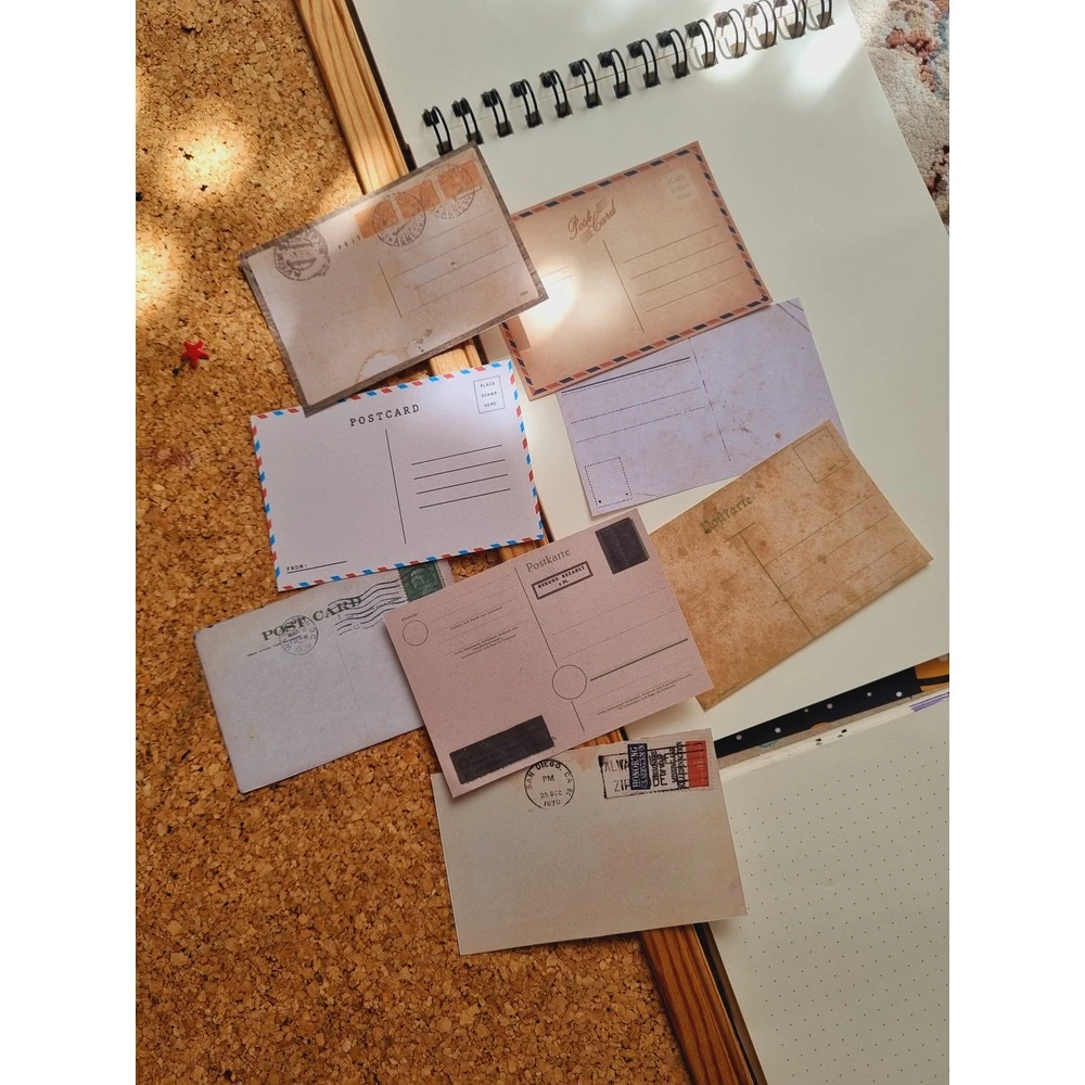 Posta Kağıdı Görünümlü Scrapbook Kağıdı