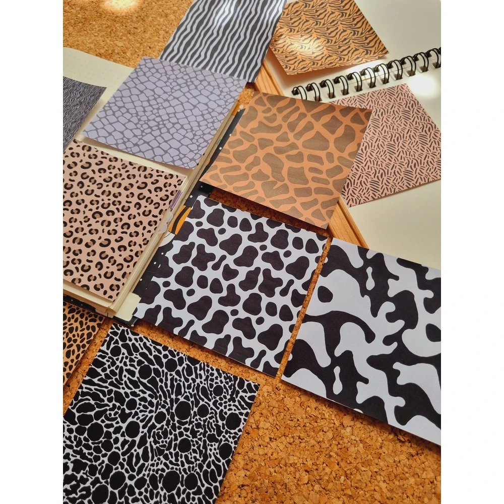 Hayvan Deri Desenli Scrapbook Kağıtları
