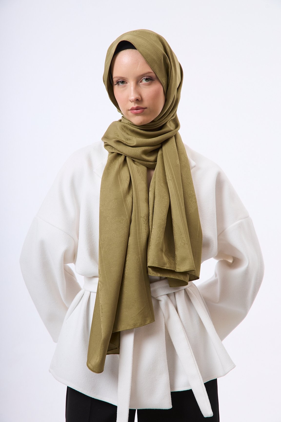 Zerafet Desen Pamuk Soft - Haki