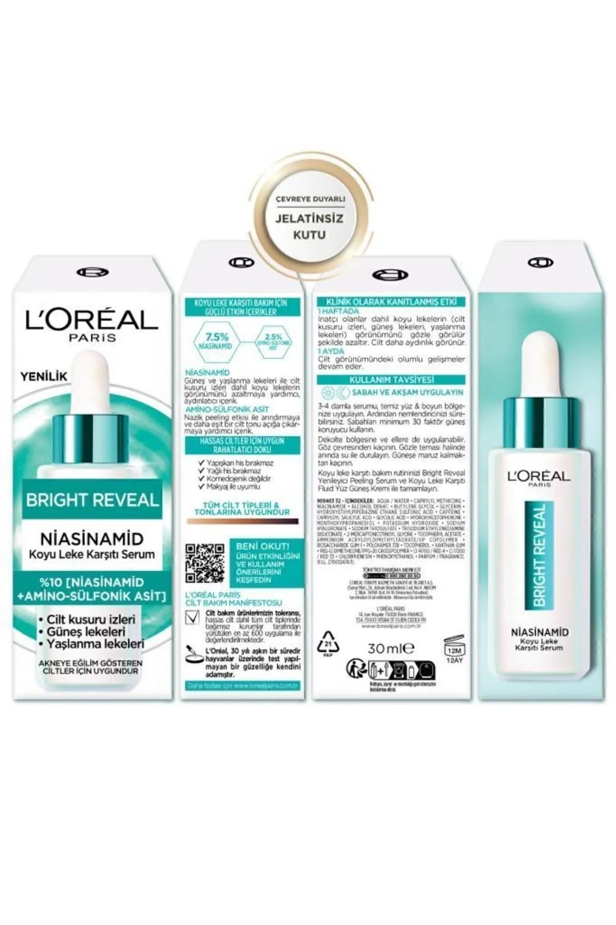 L'Oreal Paris Bright Reveal Sivilce,Güneş,Yaşlanma Lekelerinde Etkili Koyu Leke Karşıtı Cilt Serumu