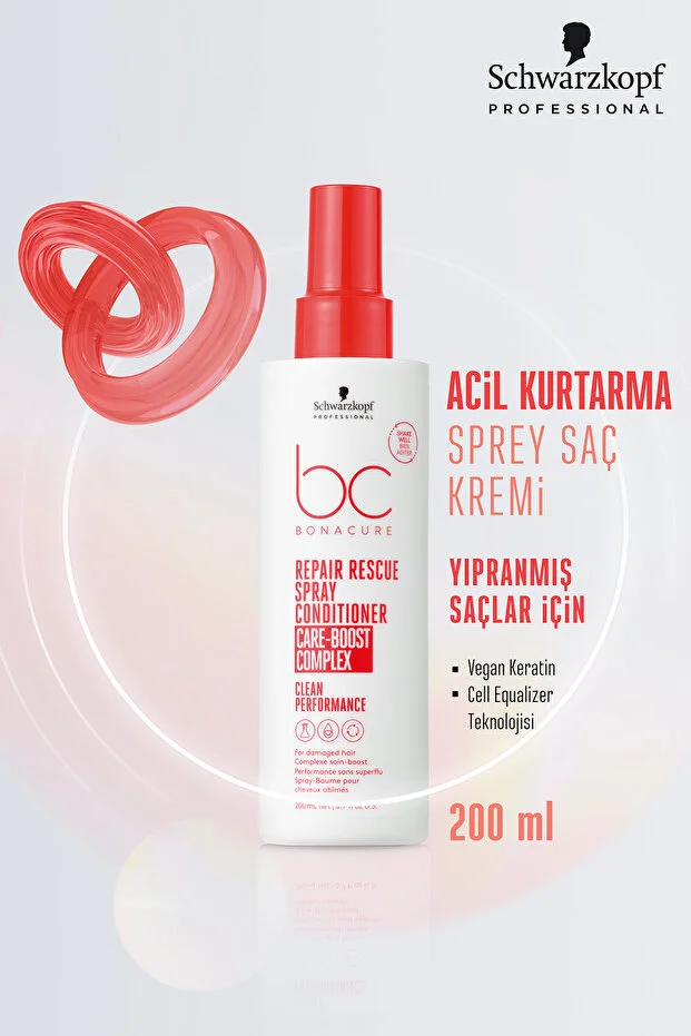 Bonacure BC Clean Yıpranmış İşlem Görmüş Saçlara Acil Kurtarma Onarıcı Sprey Saç Kremi 200ml