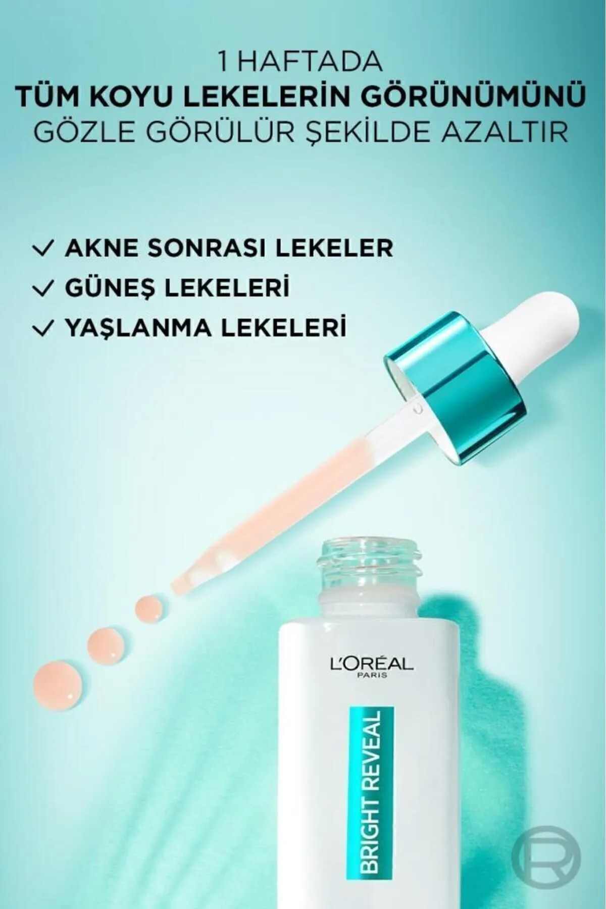 L'Oreal Paris Bright Reveal Sivilce,Güneş,Yaşlanma Lekelerinde Etkili Koyu Leke Karşıtı Cilt Serumu