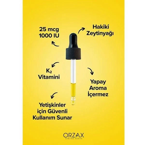 Orzax Ocean D3K2 Vitamin Damla 20 ml 3