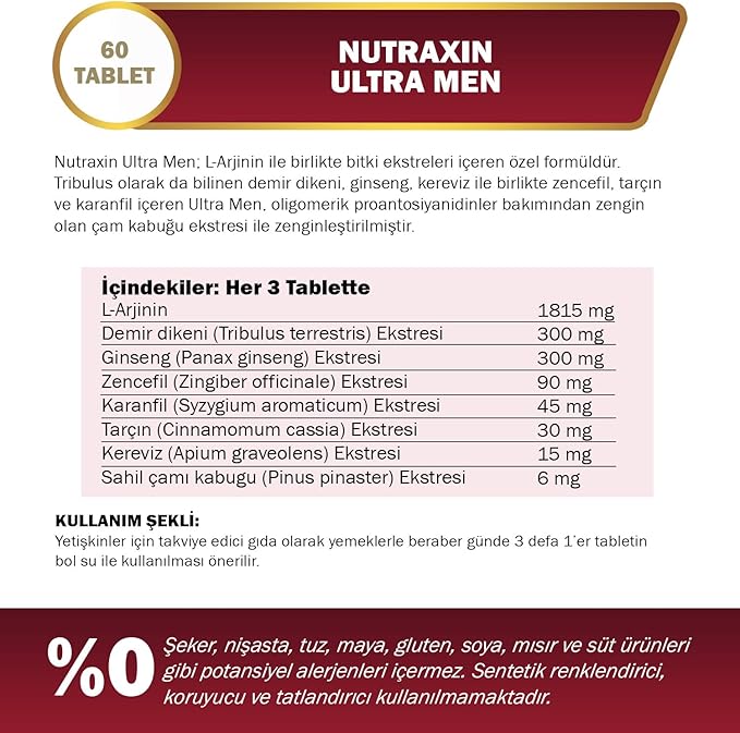 Nutraxin Green Power Ultra Men L-Arginine 60 Tablet 2