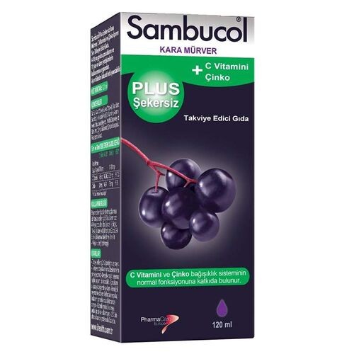 Sambucol Plus Şekersiz Likit Kara Mürver Esktresi 120 ml