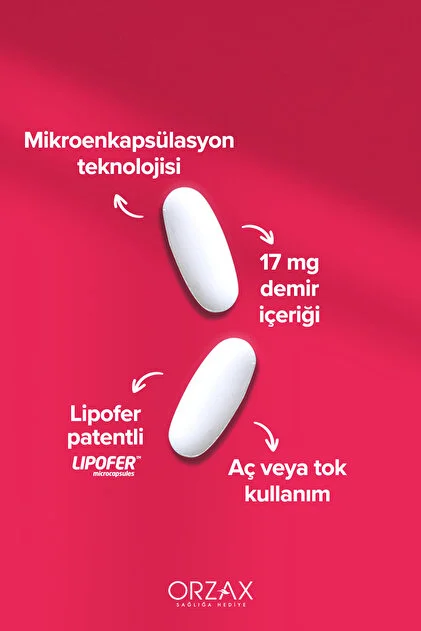 Orzax Ocean Microfer Demir ve C Vitamini 60 Kapsül 2