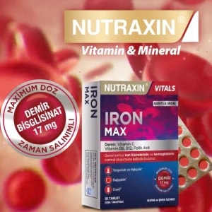 Nutraxin Iron Max Takviye Edici Gıda 30 Tablet 3