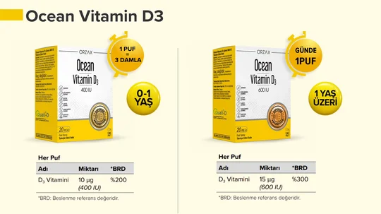 Orzax Ocean Vitamin D3 600 IU Sprey 20ml 2