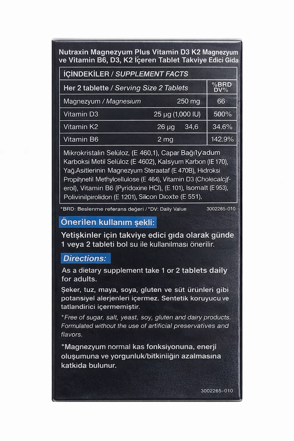 Nutraxin Vitals Magnesium Daily 250 mg 60 Tablet 3