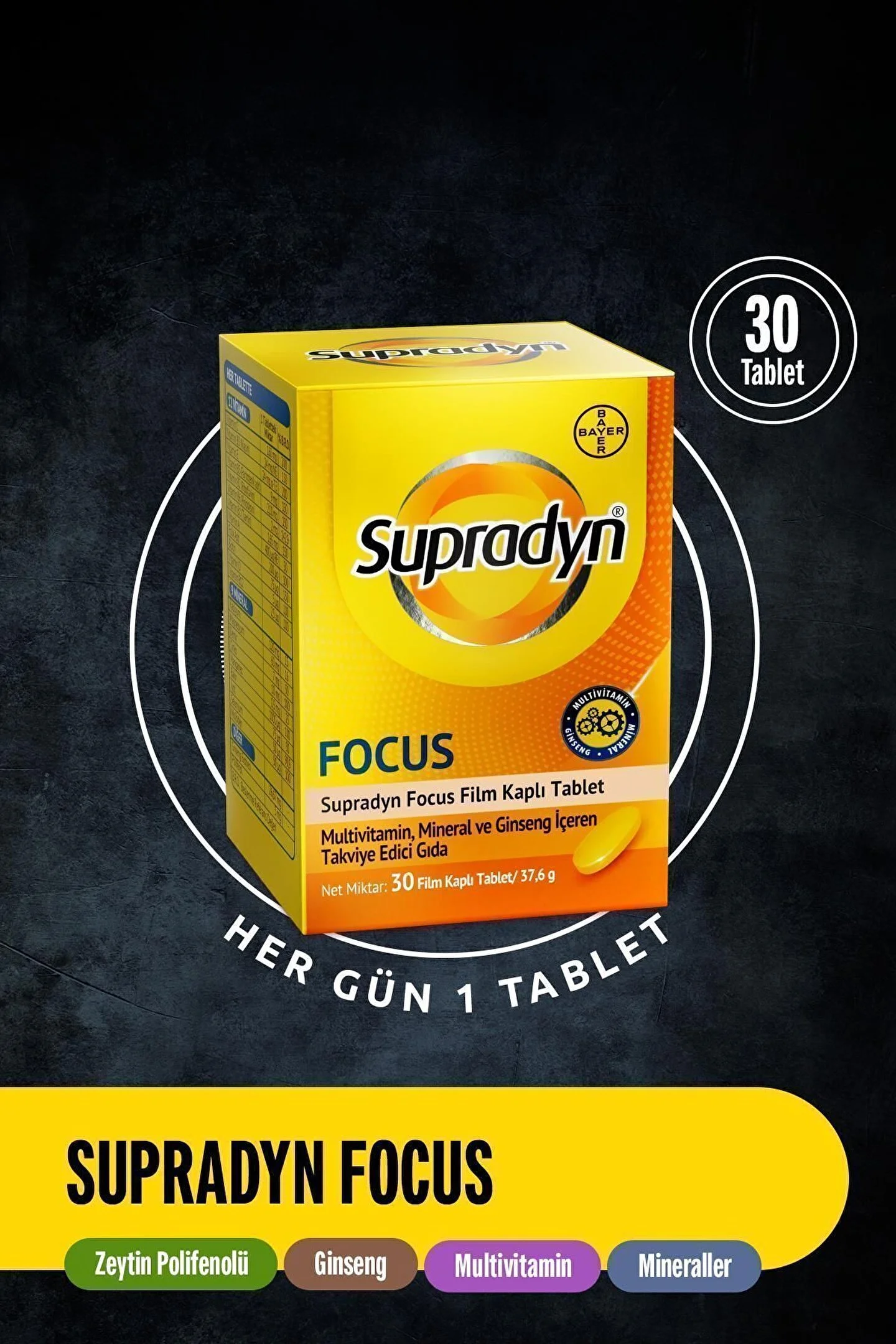 Supradyn Energy Focus 30 Film Kaplı Tablet 3