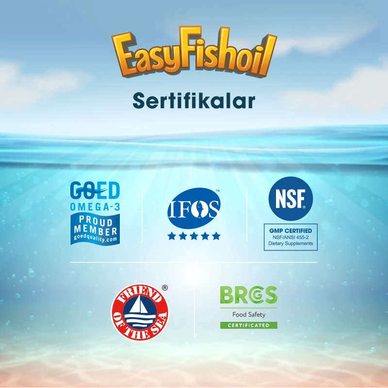 Easy Fish Oil Portakal ve Limon Aromalı Balık Yağı ve D Vitamini 30 Çiğnenebilir Form 5