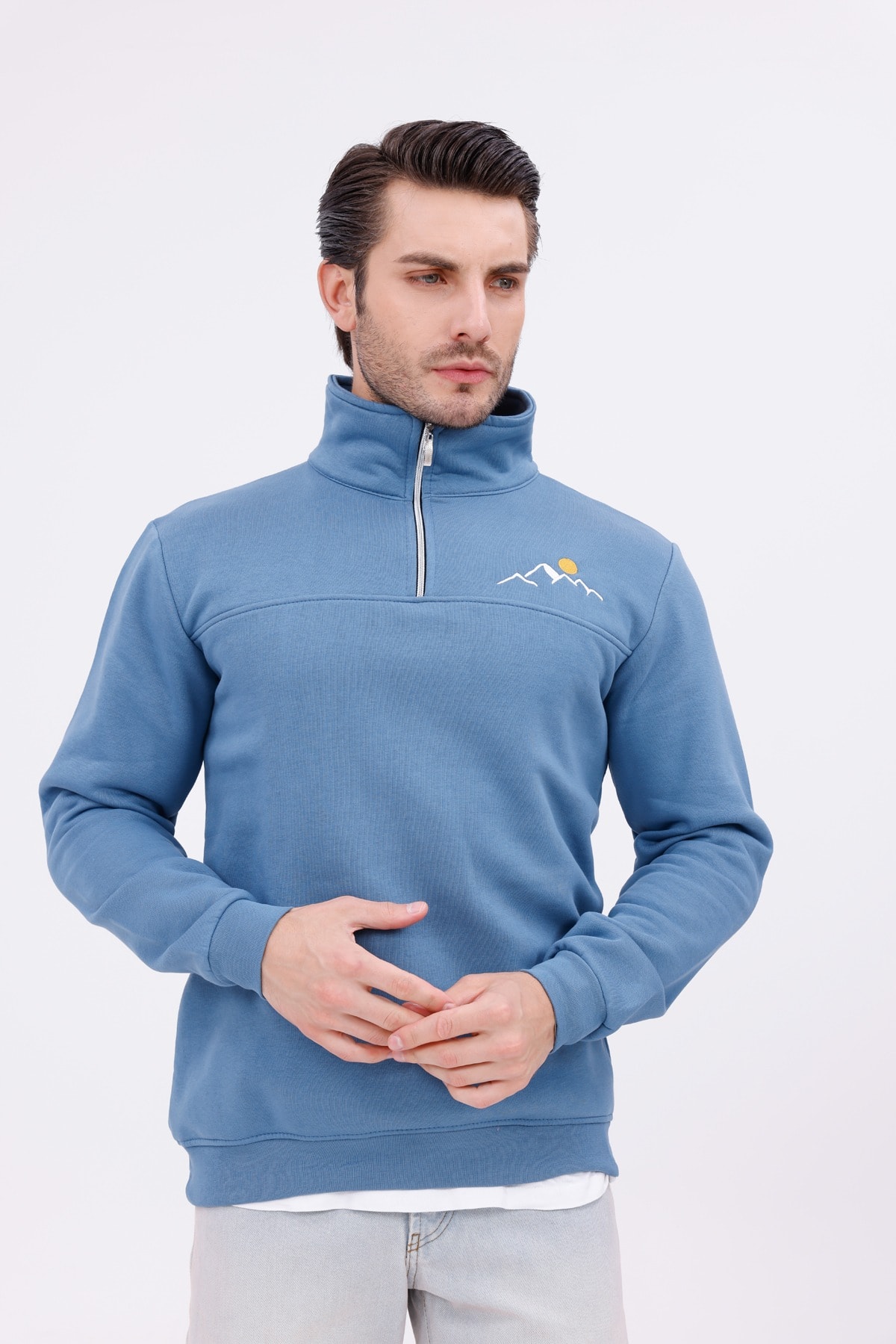 Steeprockt Erkek Mavi Sweat