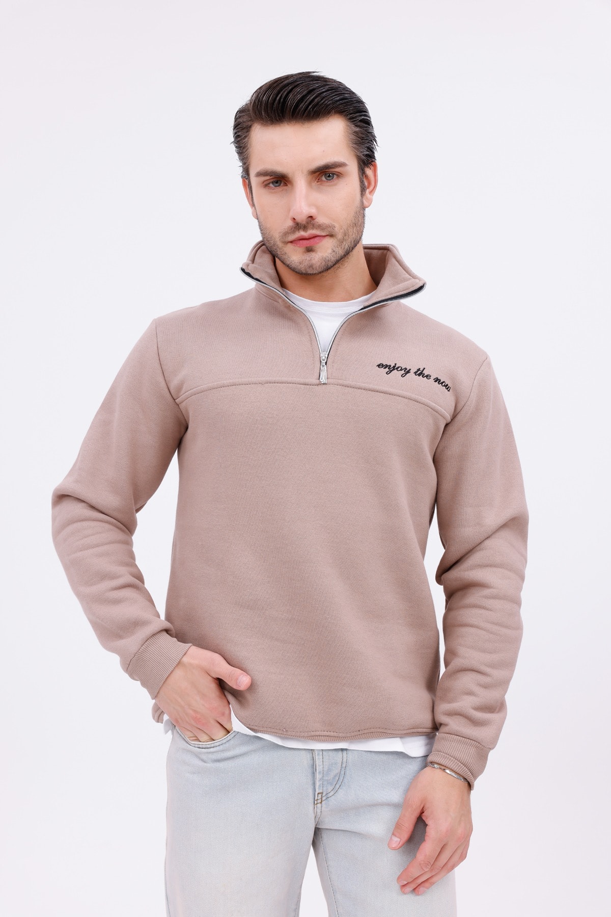 Steeprockt Erkek Krem Sweat