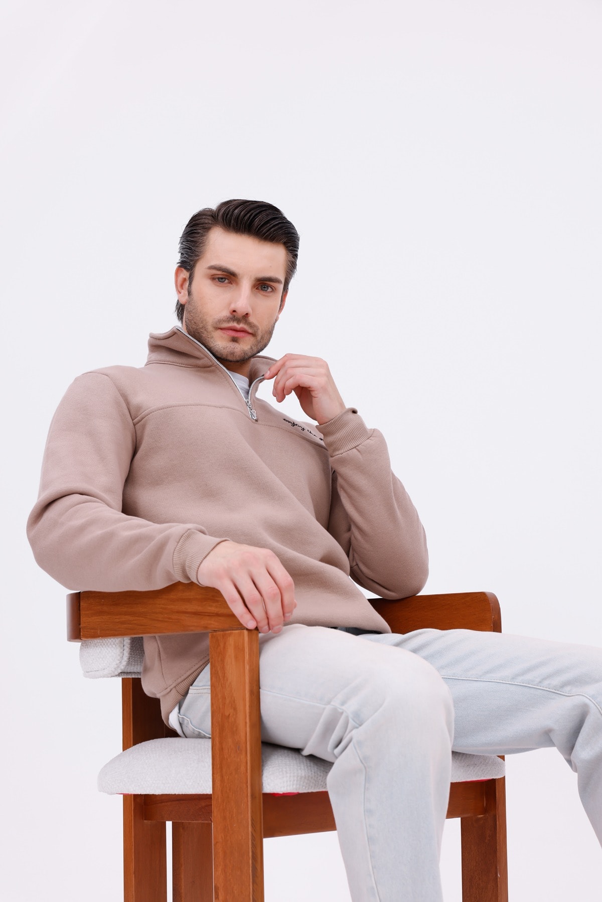 Steeprockt Erkek Krem Sweat