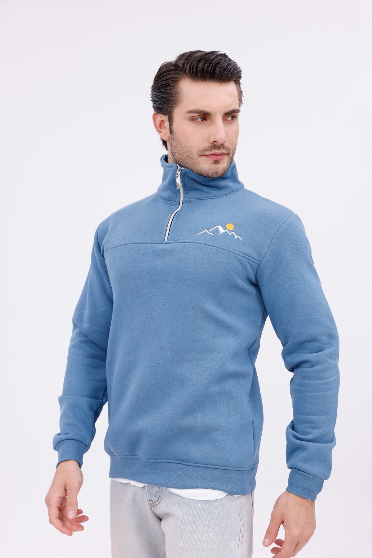 Steeprockt Erkek Mavi Sweat