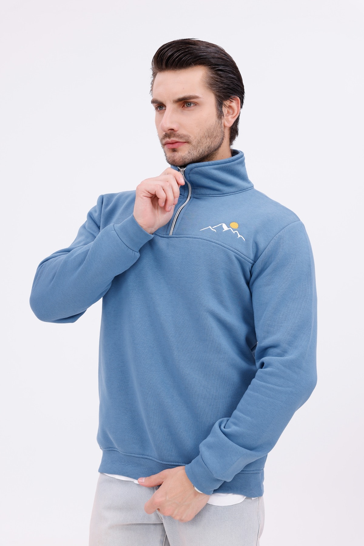 Steeprockt Erkek Mavi Sweat