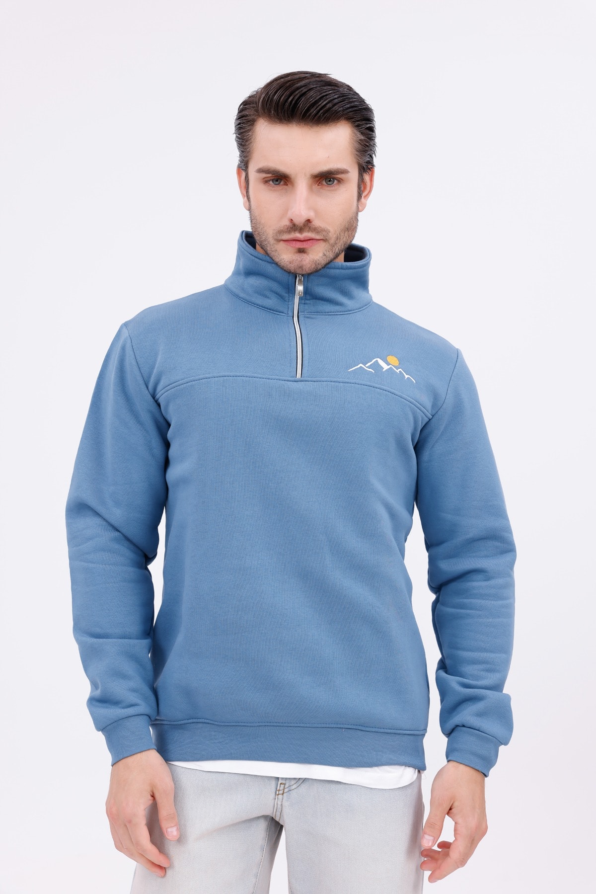 Steeprockt Erkek Mavi Sweat