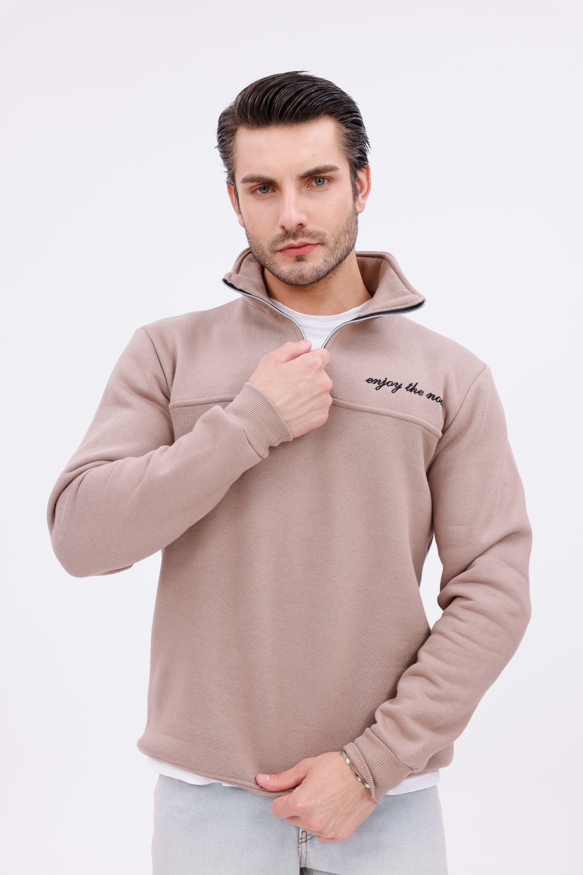 Steeprockt Erkek Krem Sweat