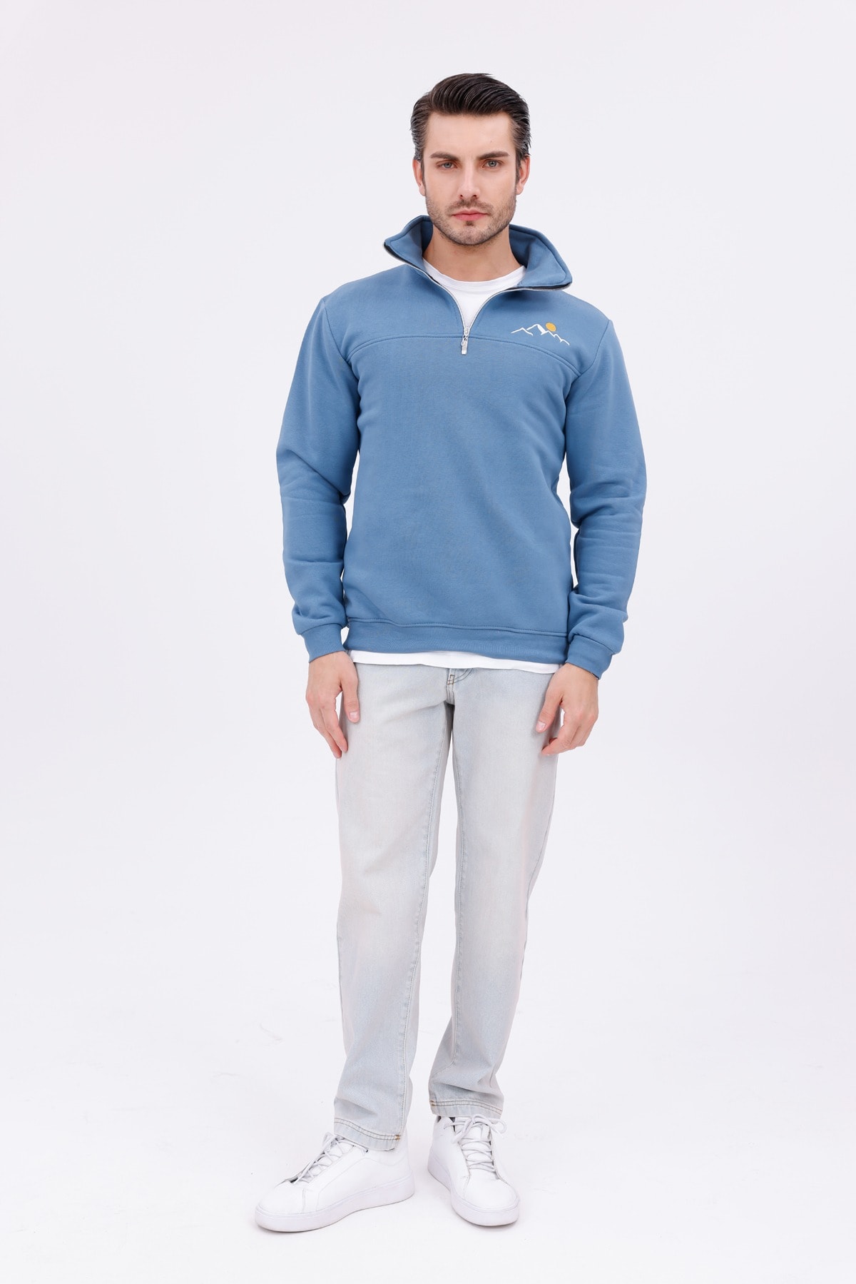 Steeprockt Erkek Mavi Sweat