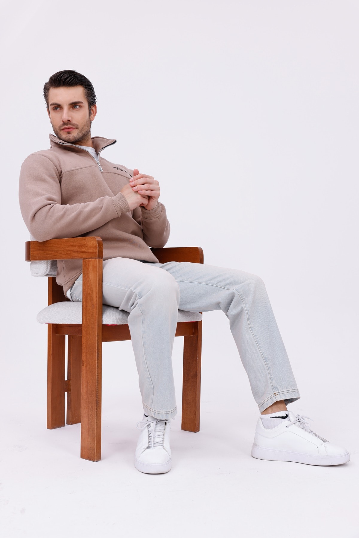 Steeprockt Erkek Krem Sweat